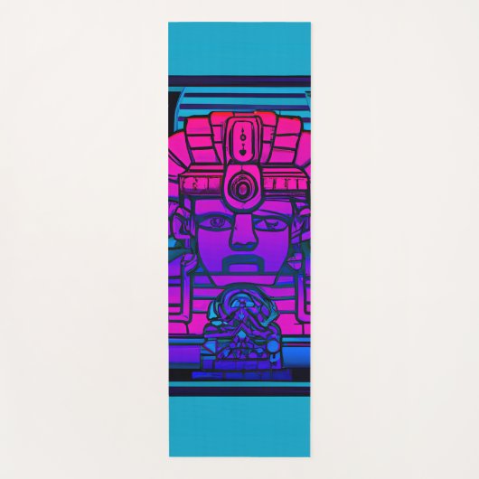 Synthwave Farao Yogamat (Voorkant)