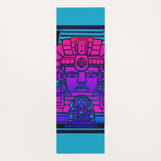 Synthwave Farao Yogamat (Achterkant)