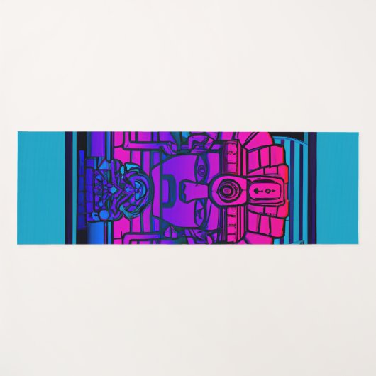 Synthwave Farao Yogamat (Voorkant (horizontaal))