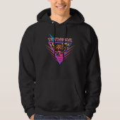 Synthwave-fout 404 hoodie (Voorkant)