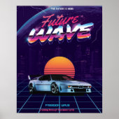 Synthwave future wave poster (Voorkant)