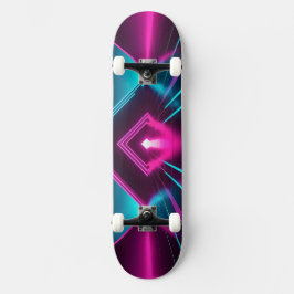 Synthwave Glanzende Piramide Tunnel Neon Sci-Fi Persoonlijk Skateboard