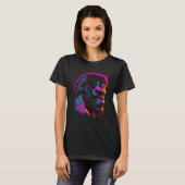 Synthwave Glitch Art Gorilla T-shirt (Voorkant volledig)