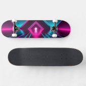 Synthwave Glowing Pyramid Tunnel Neon Sci-Fi Persoonlijk Skateboard (Horizontaal)