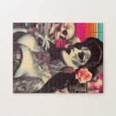 Synthwave Griezige Pin-up Legpuzzel (Horizontaal)