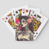 Synthwave Griezige Pin-up Pokerkaarten (Achterkant)
