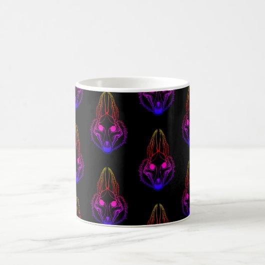 Synthwave Jackals Skull Coffee Mok (Center)