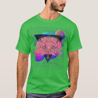 Synthwave Japan Sakura Tree Vaporwave Cherry Bloss T-shirt