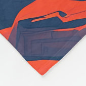 Synthwave Landschap met Neon Mountains Fleece Deken (Hoek)