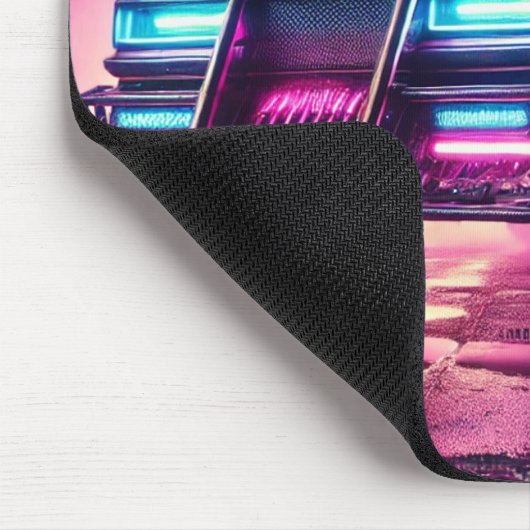 Synthwave Mad Max Apocalypse Car Mousepad Muismat (Hoek)