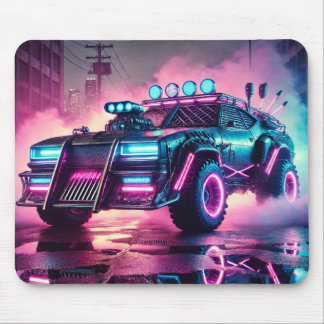 Synthwave Mad Max Apocalypse Car Mousepad Muismat