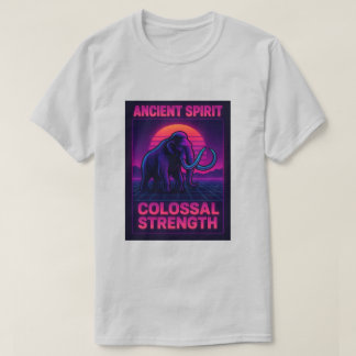 "Synthwave Mammoth T-shirt | Ancient Spirit Coloss