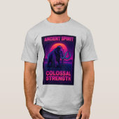 "Synthwave Mammoth T-shirt | Ancient Spirit Coloss (Voorkant)