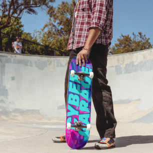 Synthwave Neon Auto Cyberpunk Garage Outrun Persoonlijk Skateboard