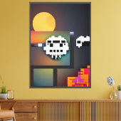 Synthwave Neuraliteit Modernist Canvas Afdruk (Insitu (Woonkamer))
