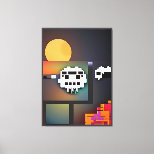 Synthwave Neuraliteit Modernist Canvas Afdruk (Voorkant)