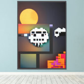 Synthwave Neurality Modernist Canvas Afdruk (Insitu (Houten vloer))