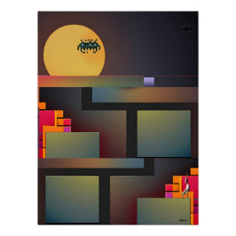 Synthwave Neurality Modernist II Perfect Poster