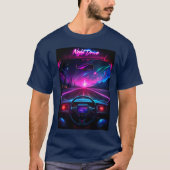 Synthwave "Night Drive" T-shirt (Voorkant)