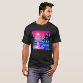 Synthwave outrun retrowave futuresynth Sci Fi 11 T-shirt (Voorkant volledig)