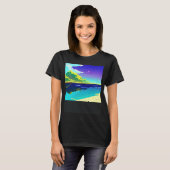 Synthwave outrun retrowave futuresynth Sci Fi 14 T-shirt (Voorkant volledig)
