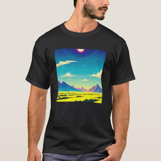 Synthwave outrun retrowave futuresynth Sci Fi 15 T-shirt (Voorkant)