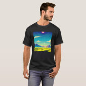 Synthwave outrun retrowave futuresynth Sci Fi 15 T-shirt (Voorkant volledig)