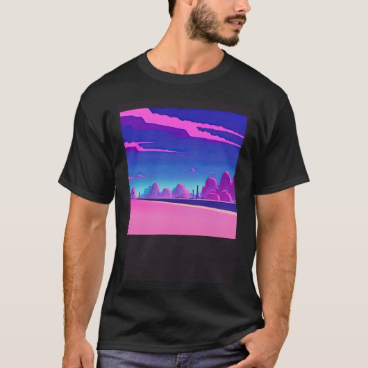 Synthwave outrun retrowave futuresynth sci fi  20 t-shirt (Voorkant)