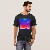 Synthwave outrun retrowave futuresynth Sci Fi 30 T-shirt (Voorkant volledig)