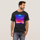 Synthwave outrun retrowave futuresynth Sci Fi 30 T-shirt (Voorkant volledig)