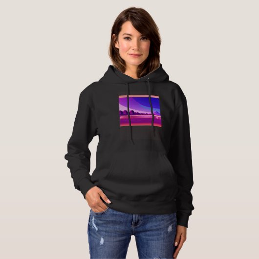 Synthwave outrun retrowave futuresynth sci fi  31 hoodie (Voorkant volledig)