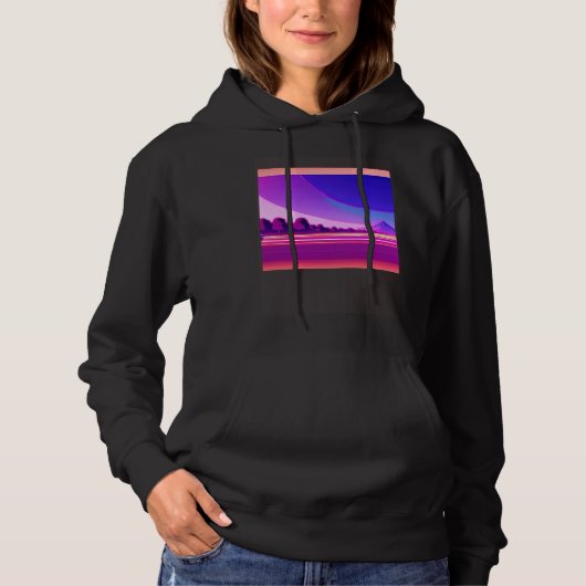 Synthwave outrun retrowave futuresynth sci fi  31 hoodie (Voorkant)