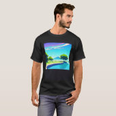 Synthwave outrun retrowave futuresynth Sci Fi 32 T-shirt (Voorkant volledig)