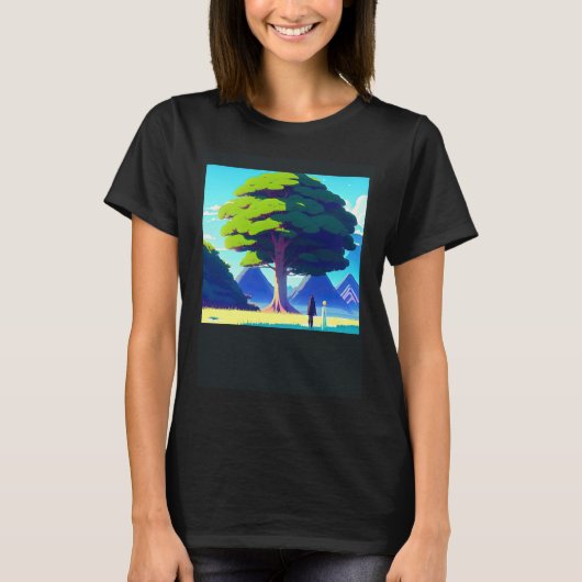 Synthwave outrun retrowave futuresynth Sci Fi 37 T-shirt (Voorkant)