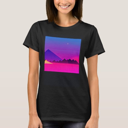 Synthwave outrun retrowave futuresynth Sci Fi 52 T-shirt (Voorkant)