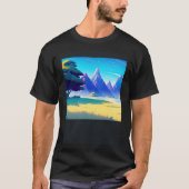 Synthwave outrun retrowave futuresynth Sci Fi 53 T-shirt (Voorkant)