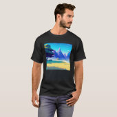Synthwave outrun retrowave futuresynth Sci Fi 53 T-shirt (Voorkant volledig)