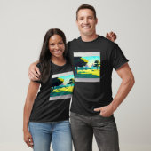 Synthwave outrun retrowave futuresynth Sci Fi 77 T-shirt (Unisex)