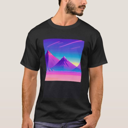 Synthwave outrun retrowave futuresynth Sci Fi 78 T-shirt (Voorkant)