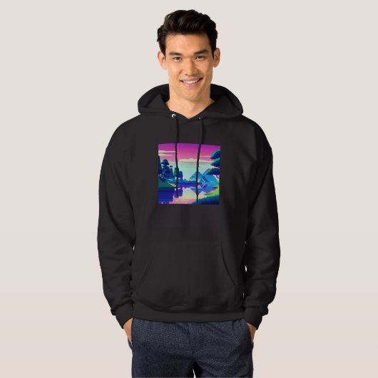 Synthwave outrun retrowave futuresynth sci fi  81 hoodie (Voorkant volledig)