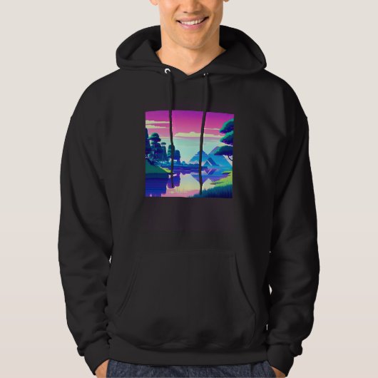 Synthwave outrun retrowave futuresynth sci fi  81 hoodie (Voorkant)
