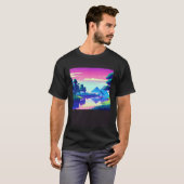 Synthwave outrun retrowave futuresynth Sci Fi 81 T-shirt (Voorkant volledig)