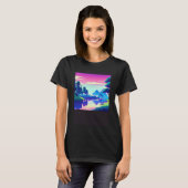 Synthwave outrun retrowave futuresynth Sci Fi 81 T-shirt (Voorkant volledig)