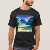 Synthwave outrun retrowave futuresynth sci fi  82 t-shirt (Voorkant)