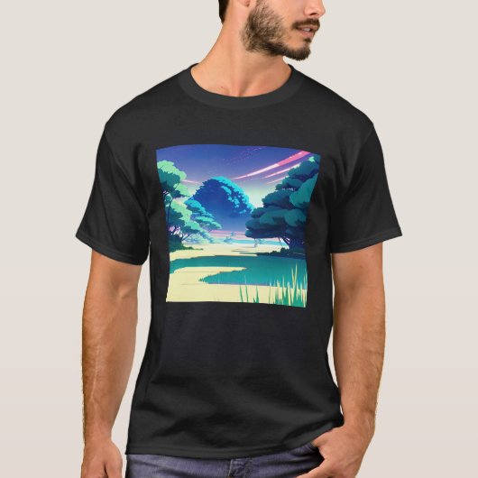 Synthwave outrun retrowave futuresynth sci fi  82 t-shirt (Voorkant)