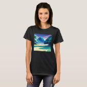 Synthwave outrun retrowave futuresynth Sci Fi 82 T-shirt (Voorkant volledig)