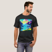 Synthwave outrun retrowave futuresynth Sci Fi 84 T-shirt (Voorkant volledig)