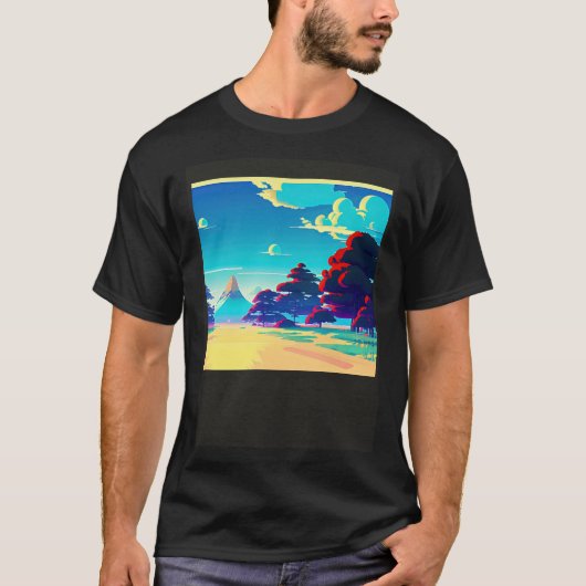 Synthwave outrun retrowave futuresynth Sci Fi 88 T-shirt (Voorkant)