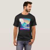 Synthwave outrun retrowave futuresynth Sci Fi 8 T-shirt (Voorkant volledig)