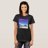 Synthwave outrun retrowave futuresynth sciencefict t-shirt (Voorkant volledig)
